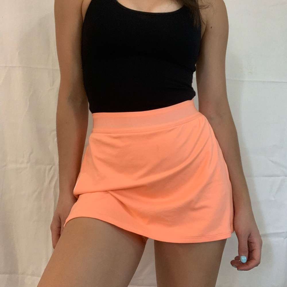 nike dri fit peach orange golf mini sport skirt skort